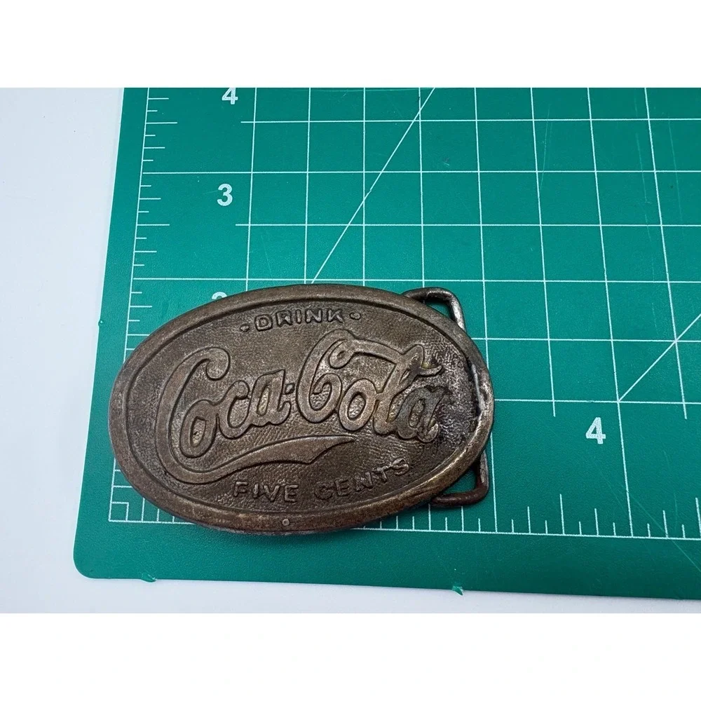 Drink‎ Coca Cola Five Cents Belt Buckle Vintage
